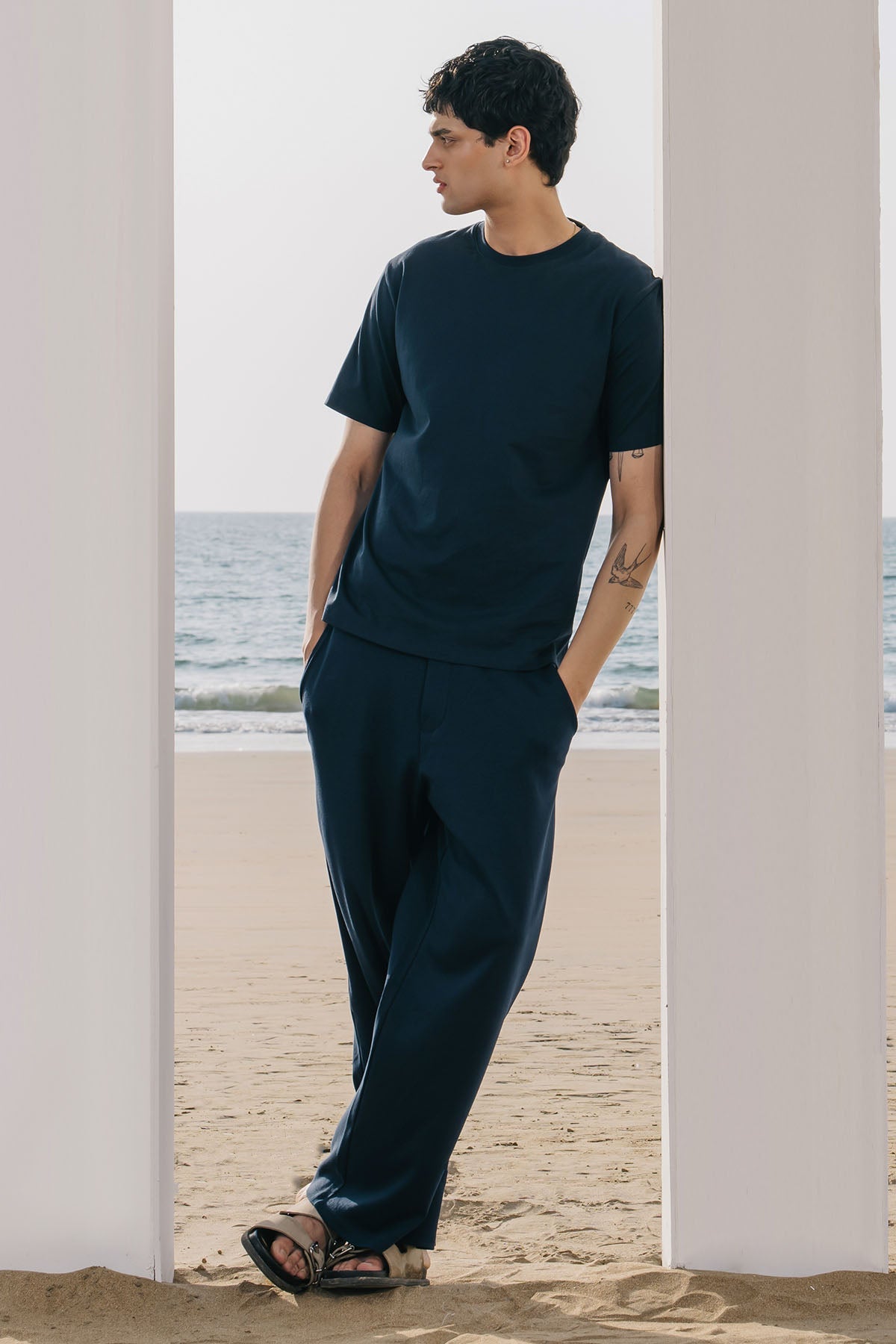 WIDE SWEATPANTS - DOUBLE KNIT MEN LIGHT