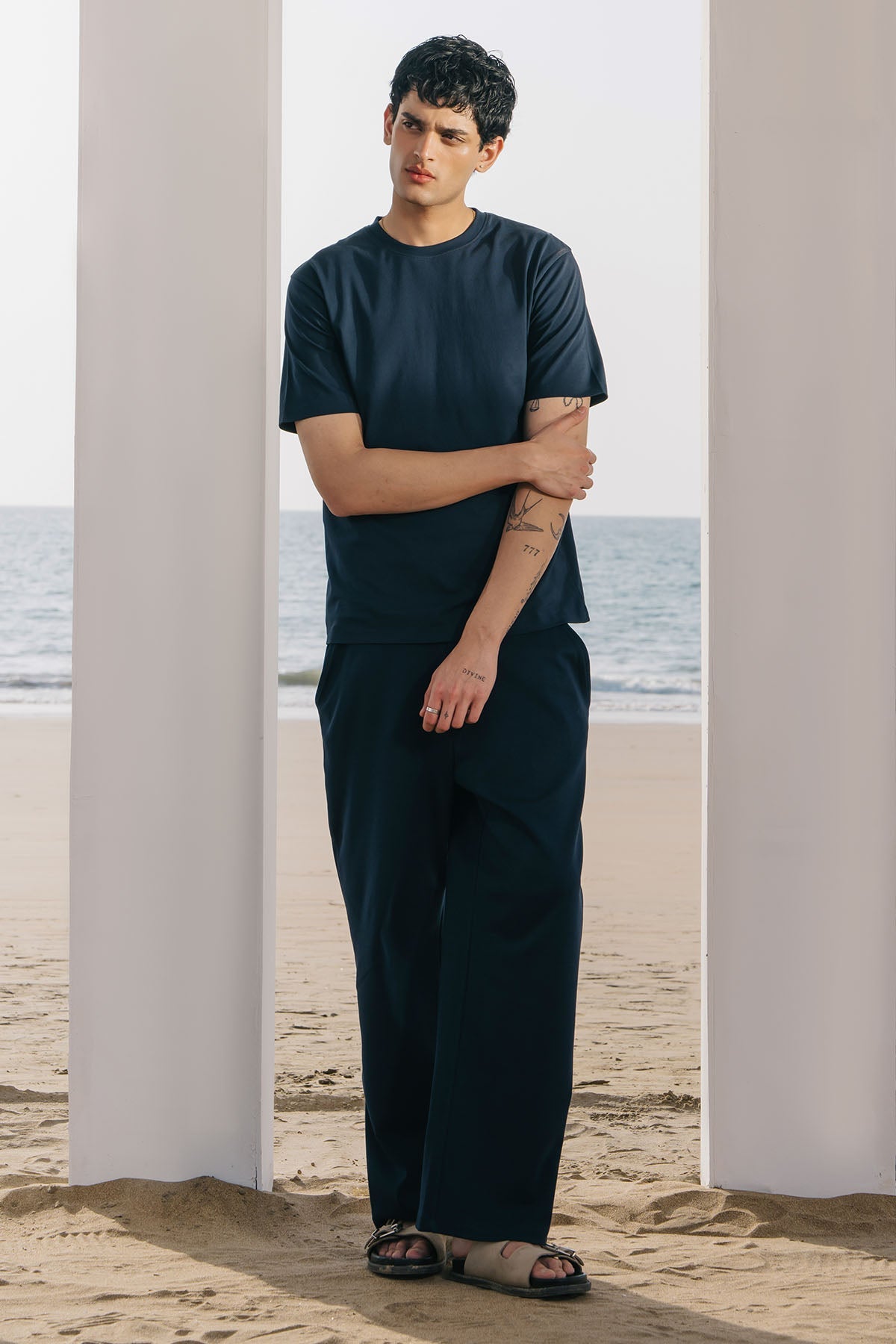 WIDE SWEATPANTS - DOUBLE KNIT MEN LIGHT