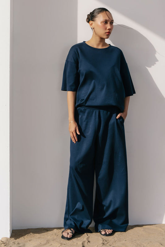 MOVE WIDE TROUSERS-DOUBLE KNIT LIGHT
