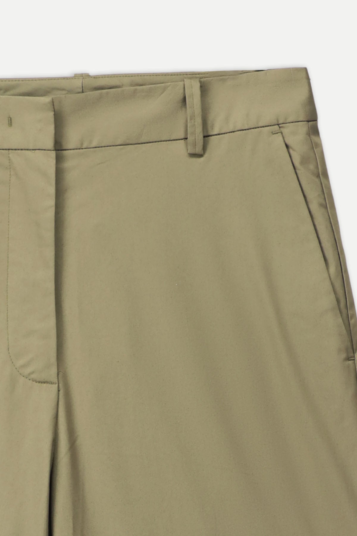 WIDE-LEG TWILL TROUSERS