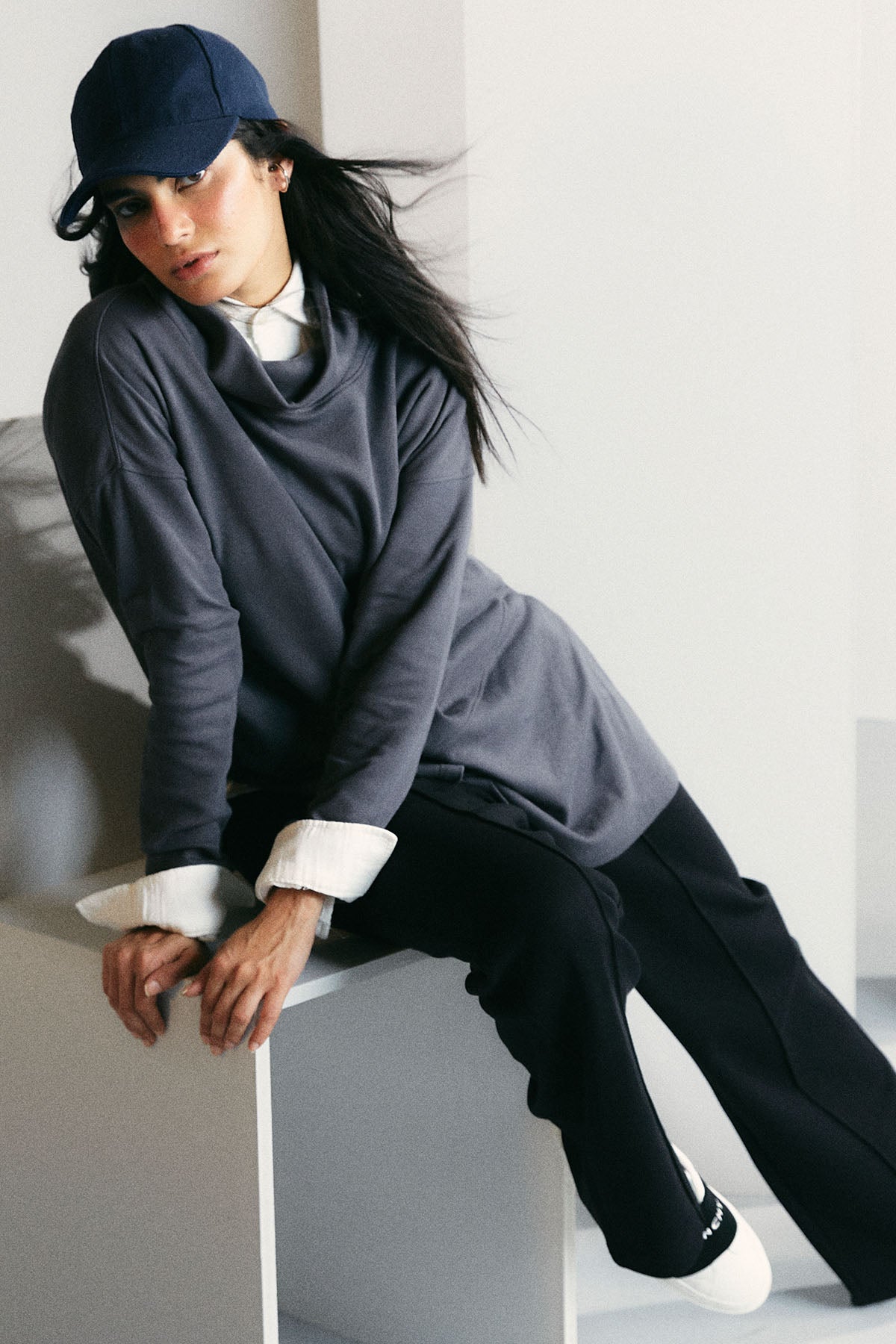 COWL NECK SWEATSHIRT