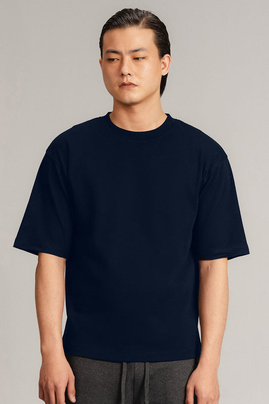 MEN OVERSIZED-DOUBLE KNIT T-SHIRT