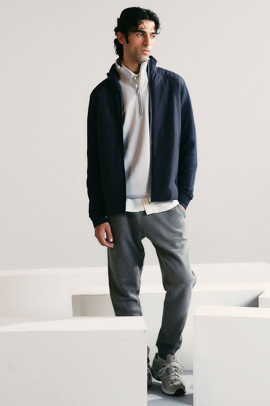 KNIT SLEEVES PUFFER JACKET