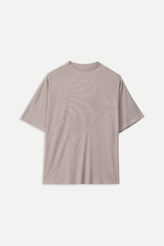 WOMEN SOFT RIB MOCK NECK