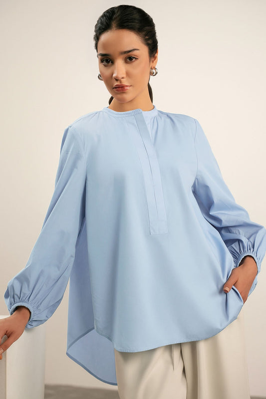 BALLOON SLEEVE POPLIN SHIRT