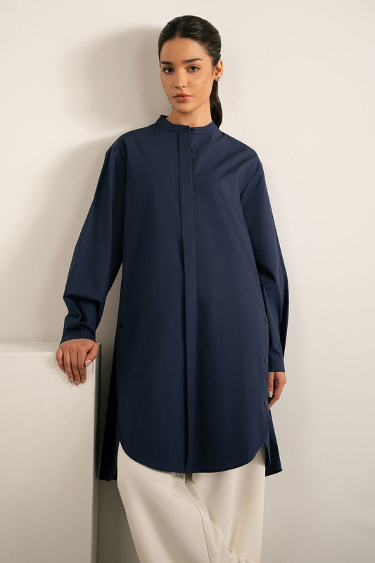 BUTTON DOWN LONG TUNIC