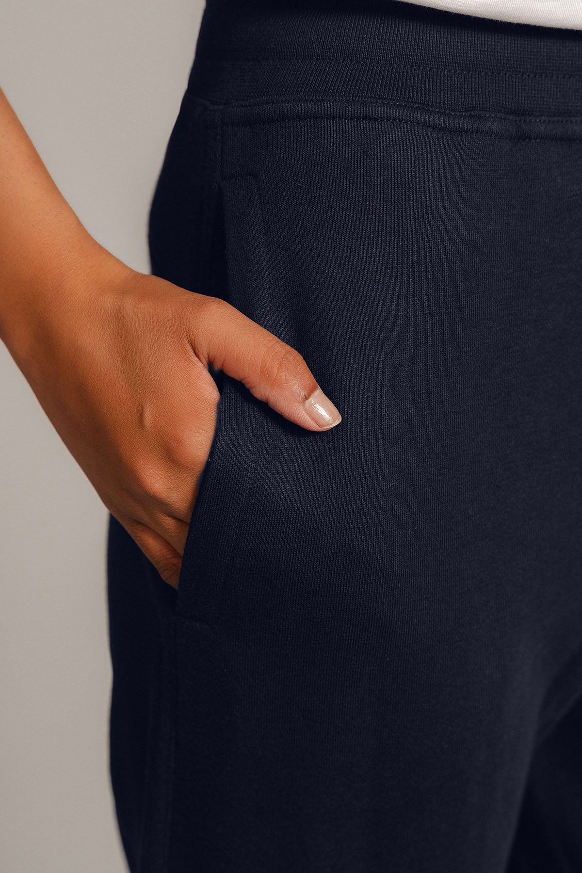 CROPPED WORKOUT PANTS-FRENCH TERRY