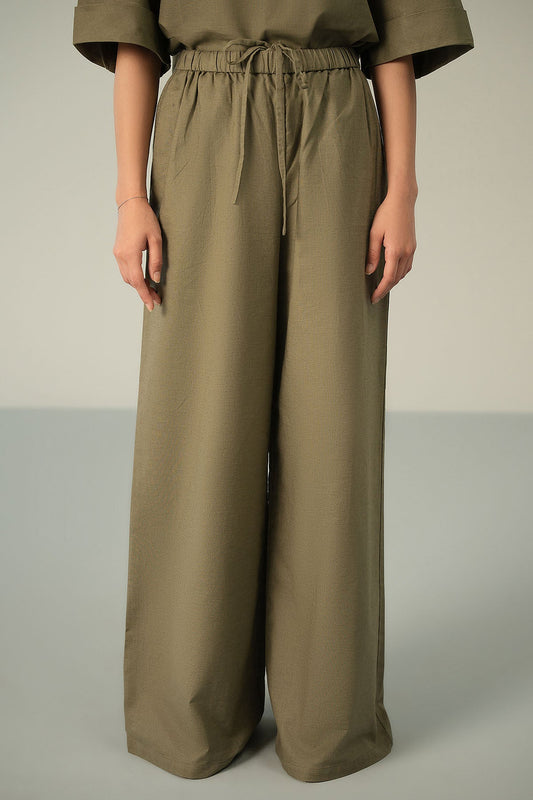 DRAW STRING LINEN TROUSERS