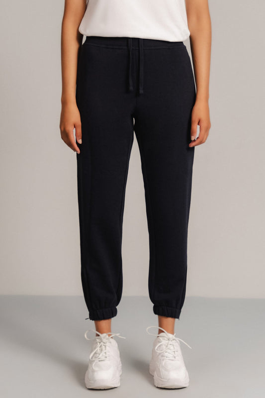 CROPPED WORKOUT PANTS-FRENCH TERRY