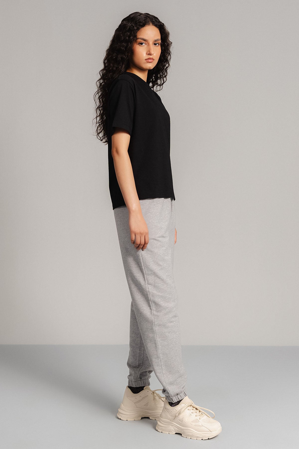 BASIC CROPPED JOGGERS - FRENCH TERRY